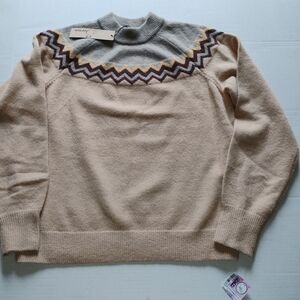 Serein XL Fair Isle Sweater Highland Heritage Knit Cottagecore Neutral Quiet Lux